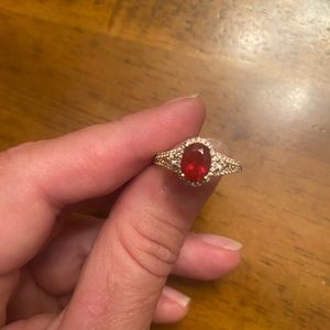 Anika And August Fire Opal And Diamond Ring